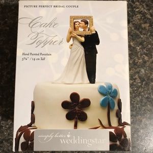 bride and groom wedding cake topper